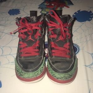 Jordan’s size 13c black, green and red shoes